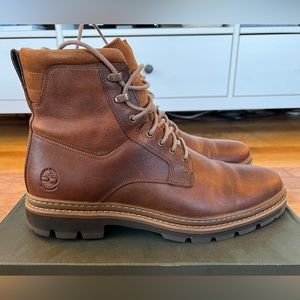 Timberland port union waterproof insulated men boot medium brown full grain